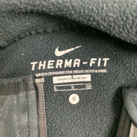 Nike Vixen Hooded Jacket Womens S Black Jacquard Full Zip Therma Fit Lightweight - Picture 10 of 14